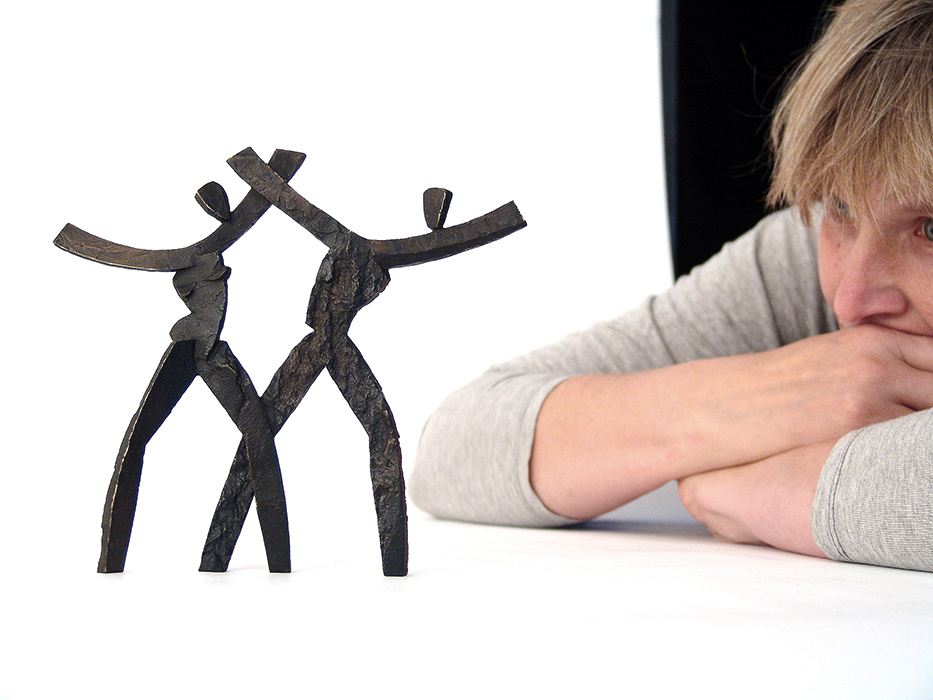 Miteinander V, Bronze, Höhe 17,5cm